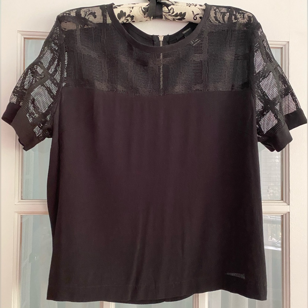 Black short sleeve top